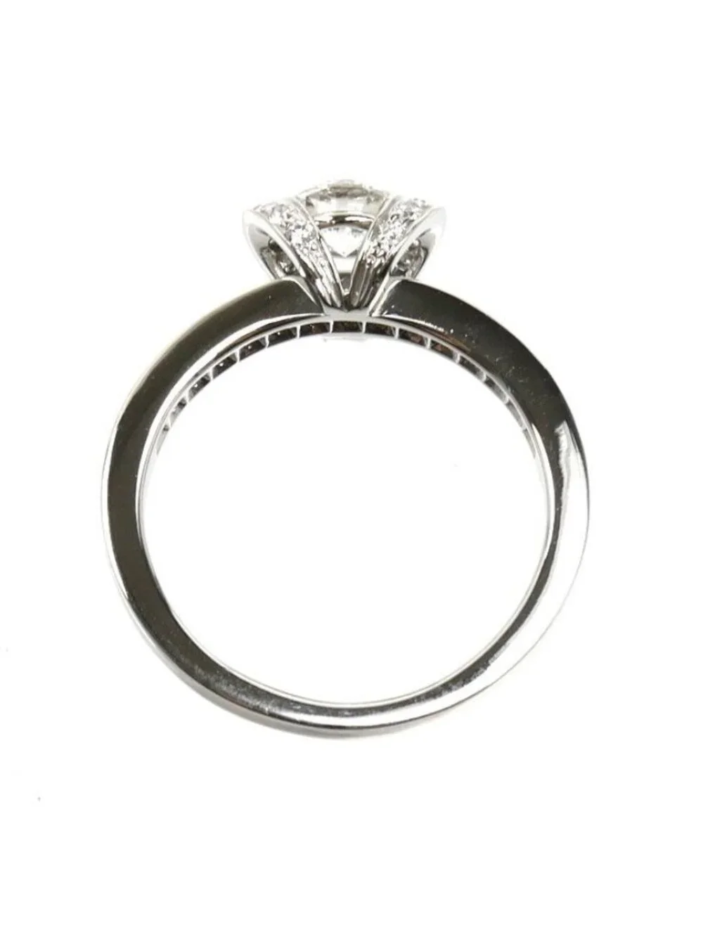 Tiffany & Co Platinum Ribbon Engagement Ring Diamond Vintage